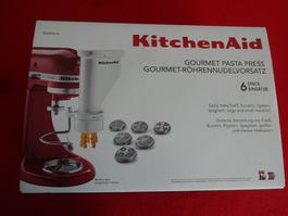 Kitchen Aid  Gourmet-Röhrennudelvorsatz mit 6 Einsätze / Neu