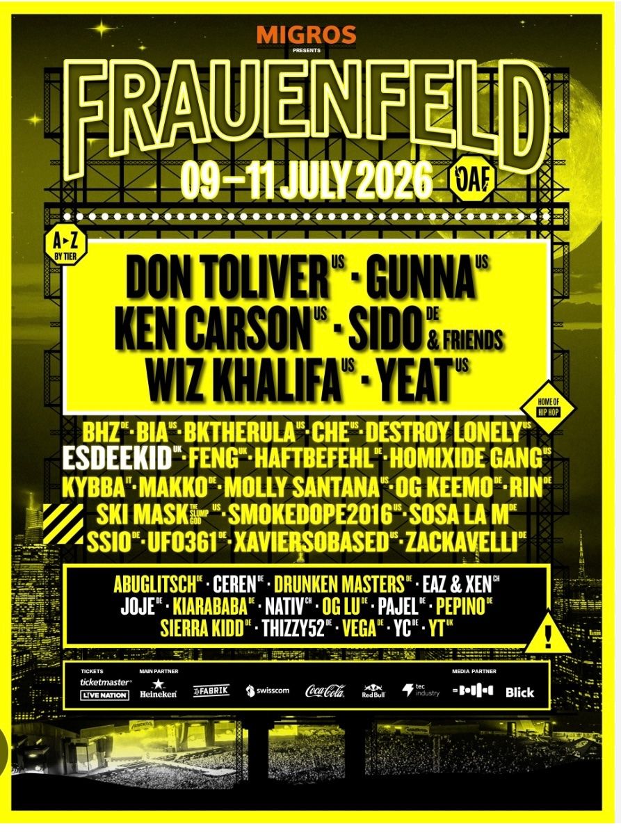 Biglietti: 3- Tagespass Openair Frauenfeld – Usato da Märstetten venduto da Claudia_L.