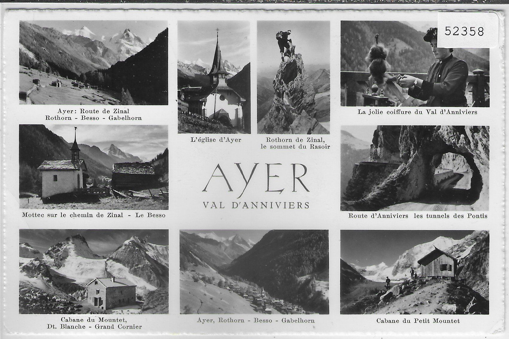 Ansichtskarten: Ayer - Val d'Anniviers - Multiview – Gebraucht aus Ettingen von Kartenplanet
