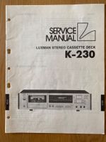 Service Manual LUXMAN Cassetten Deck K-230