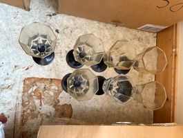 Verre à vin pied noir