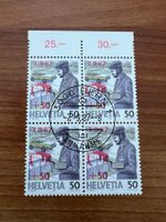 1987  CH Erstag gest.Viererblock mit Tab  (K238)