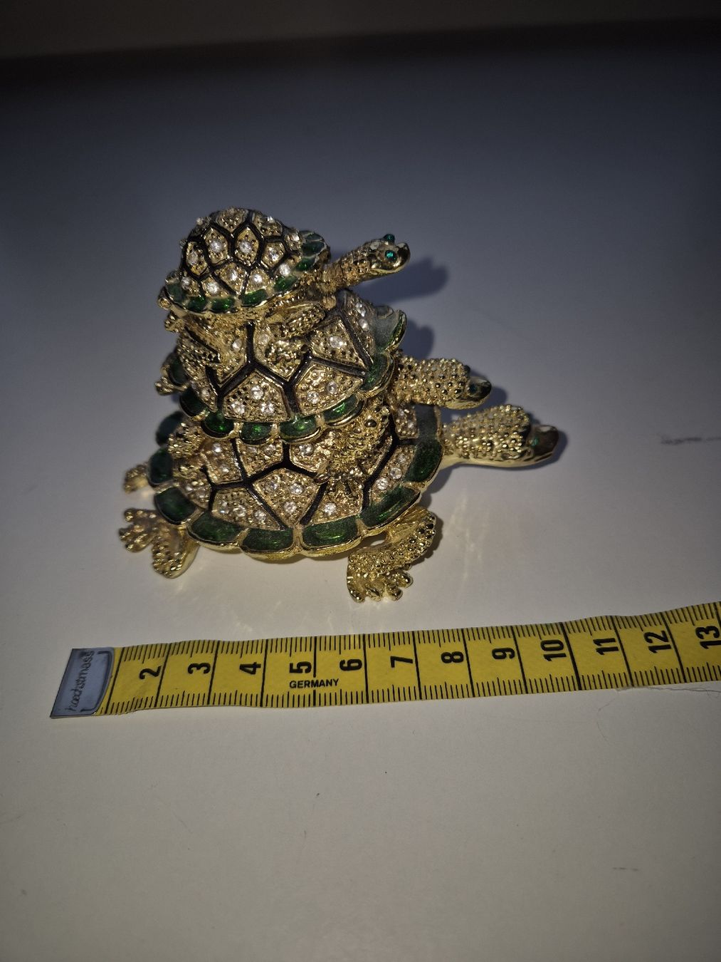 Tutte le decorazioni: Dekorative Schmuckdose, Schildkröte Design, goldfarben – Usato da Wettingen venduto da Fjona