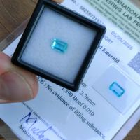 NO OIL ! 0.57 ct SMARAGD EMERALD mit Zertifikat Edelstein 