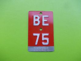Velonummer / Fahrradnummer BE 75