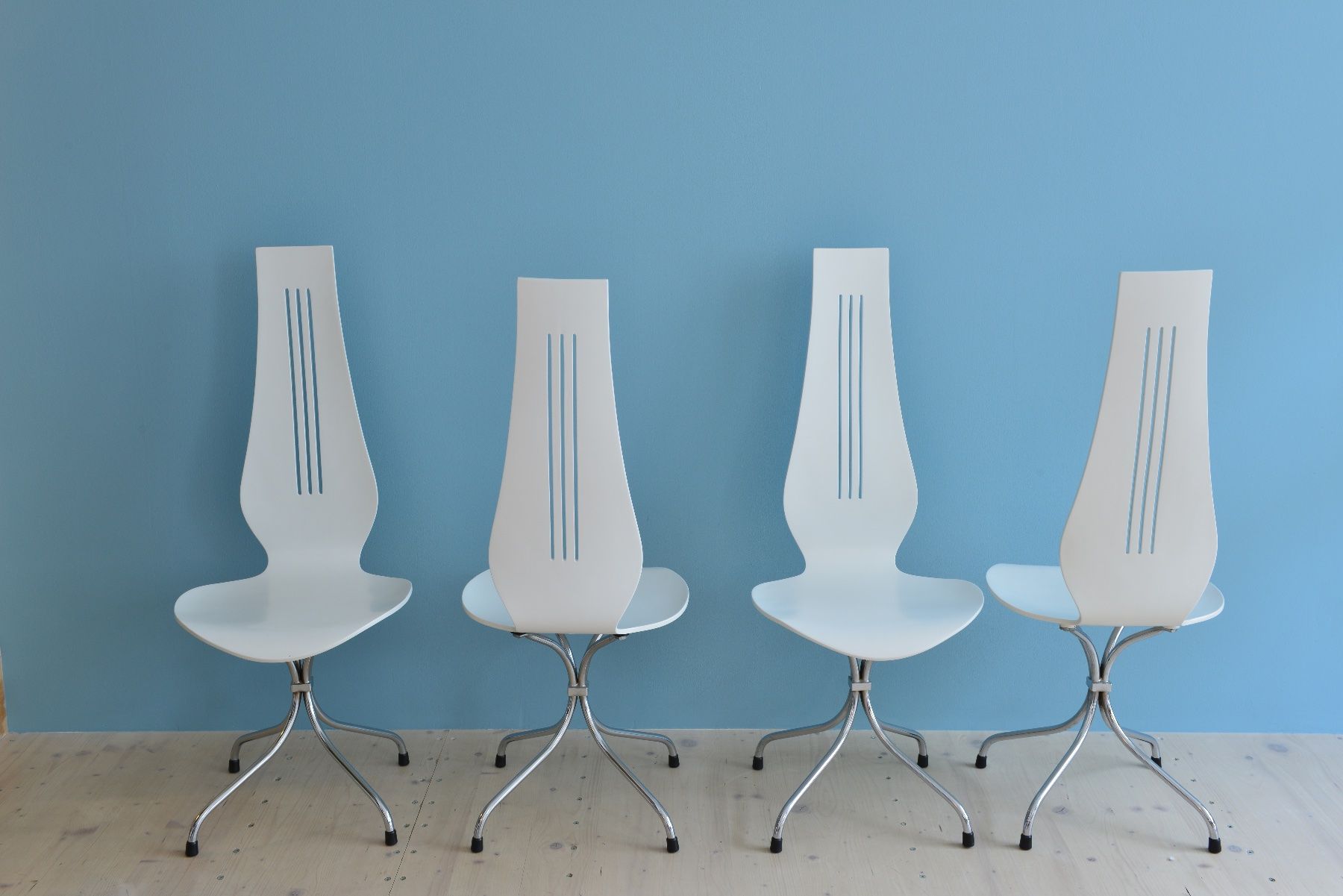 Sedie: Theo Häberli Chaise Lyra Dining Chair Set – Usato da Zürich venduto da heydaymoebel 5