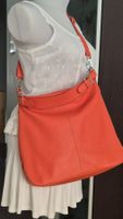 Wie neu: Leder-Tasche 0714 in Orange inkl. Gürtel