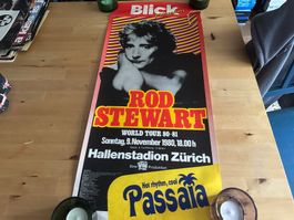 ROD STEWART rares original Konzert Poster Zürich 9.11.1980