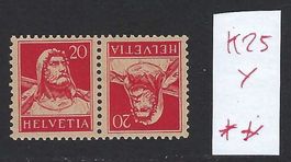 Tête-bêche K25y Neuf ** / Kehrdrucke K25y Neu **