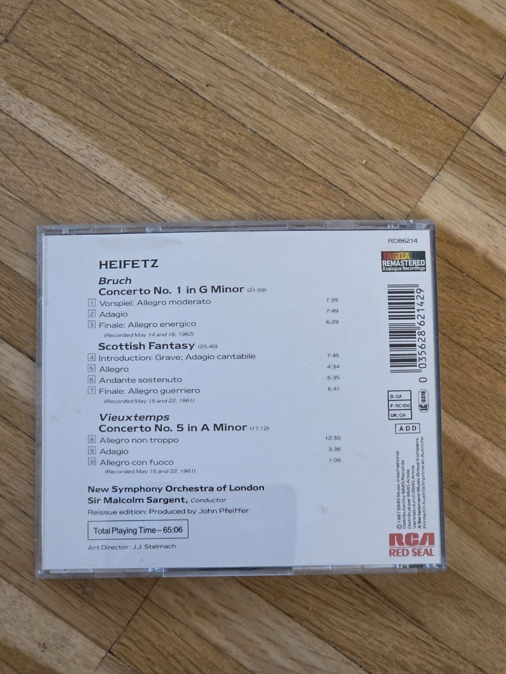 CD: CD: Heifetz spielt Bruch & Vieuxtemps – Usato da Aesch BL venduto da immon 1