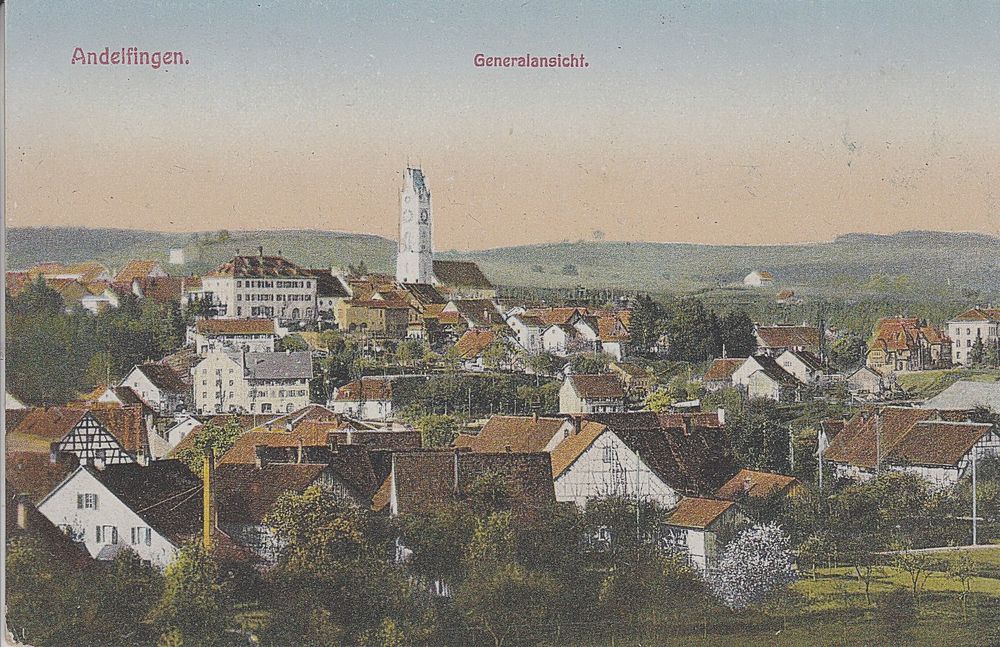 Andelfingen (Zch.) Alte Farbkarte mit Dorfansicht. (Gebraucht) in ...