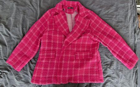 Pink karierter Blazer