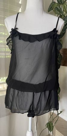 H&M Nachtkleid Schwarz, Gr. S.