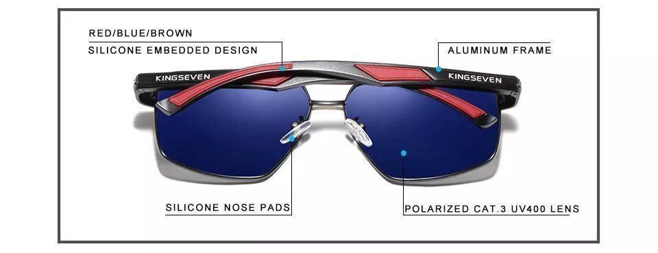 Occhiali & Lenti: Kingseven Polarisierte Sonnenbrille – Nuovo e nell'imballaggio originale da Suhr venduto da sjay.Cv 4