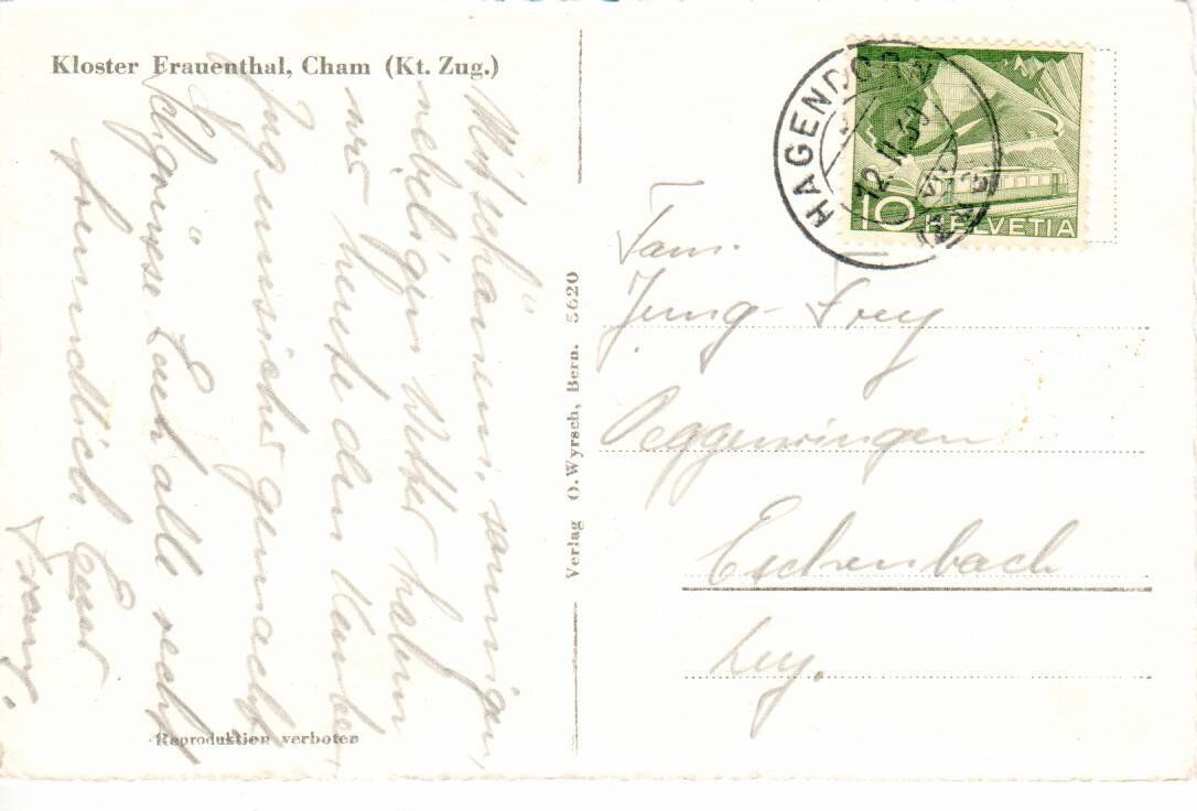 Cartoline postali: Kloster Frauenthal - Cham Hagendorn – Usato da Wolhusen venduto da Curver9 1