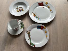 Weihnachts-Geschirrset, Winterdeko, Festtagstisch