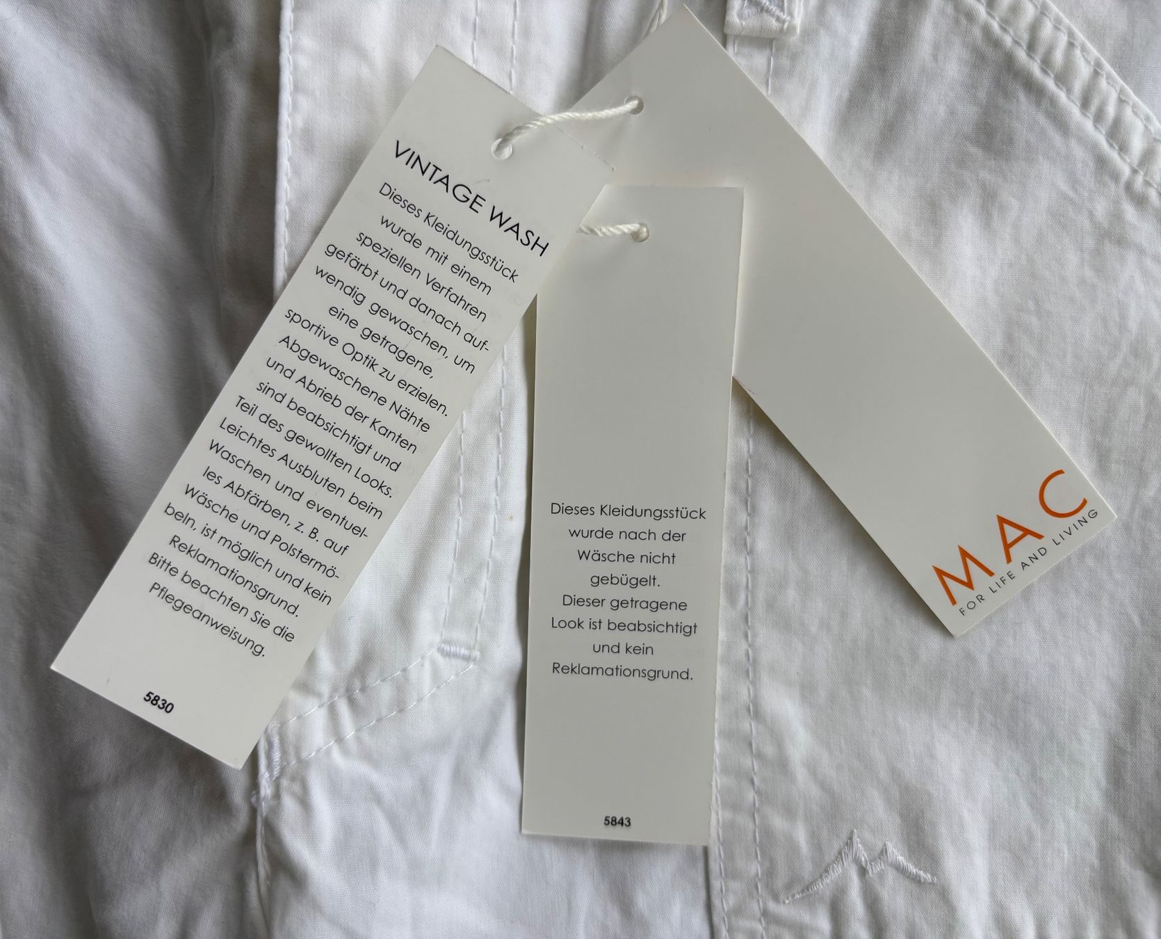 Pantaloni: MAC Cathy 7/8 Baumwollhose white zip, Gr. 34 – Nuovo e nell'imballaggio originale da Ebnat-Kappel venduto da Molton 6