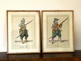 🏛️ 2 Estampes Militaires Vintage – Pays-Bas & Jacob de Ghey