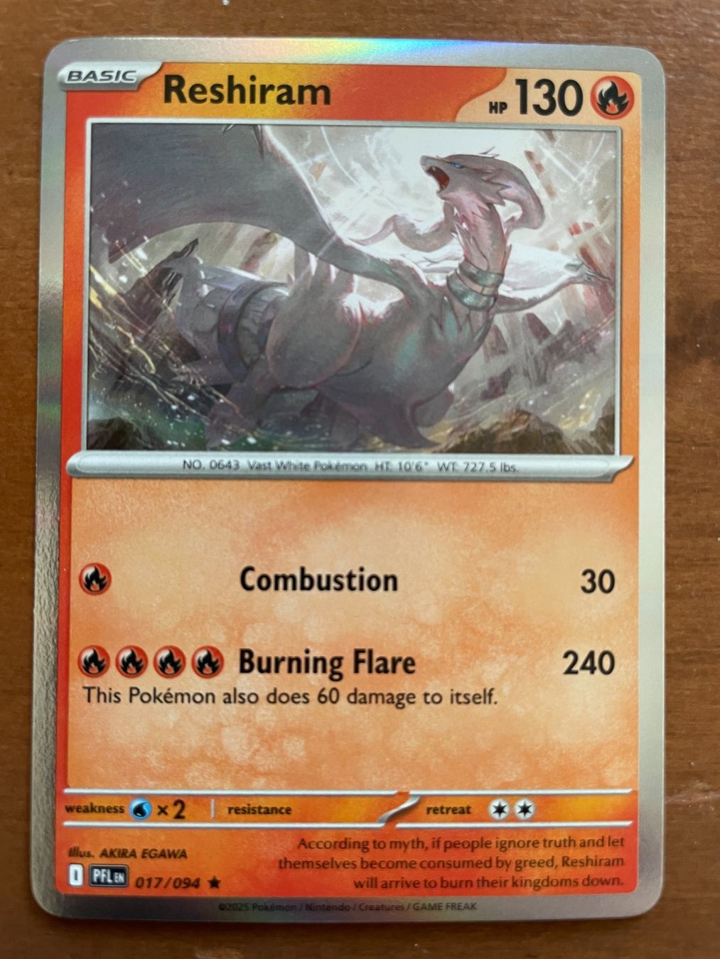 Pokémon Carte collezionabili: Pokemon Reshiram Holo (Versand gratis) – Nuovo (secondo la descrizione) da Chur venduto da Angerson