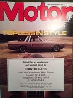BRISTOL 412 Prospekt - Test aus "Motor" 1977 London, England