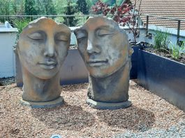 GESICHT MANN UND FRAU STEINGUSS MIT ROSTEFFEKT – VIDROFLOR