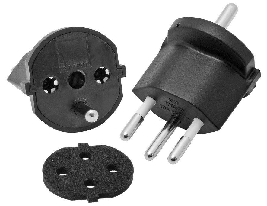 Unità & Adattatore: Max Hauri Fixadapter 3-pol Typ 12 / Schuko CEE 7/7 – Nuovo e nell'imballaggio originale da Schindellegi venduto da Peter8834
