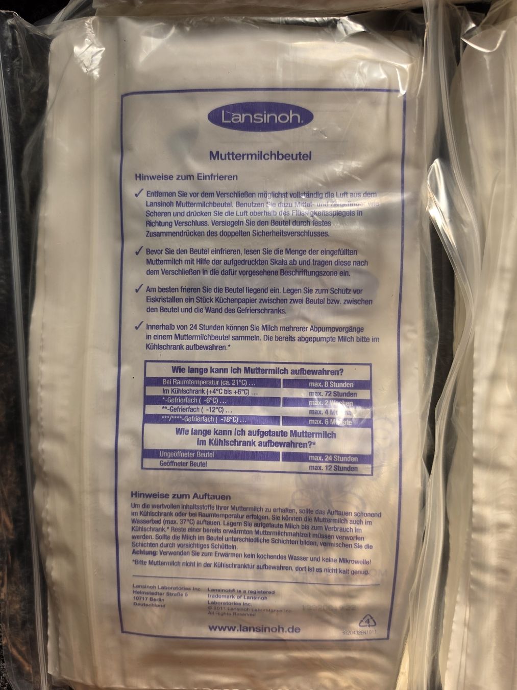Contenitori & Simili: Lansinoh Muttermilchbeutel 5 Pack – Nuovo e nell'imballaggio originale da Itingen venduto da fishing-gear 1
