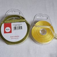 Neue Rayher & Mirgros Geschenkbaender gelb und grün