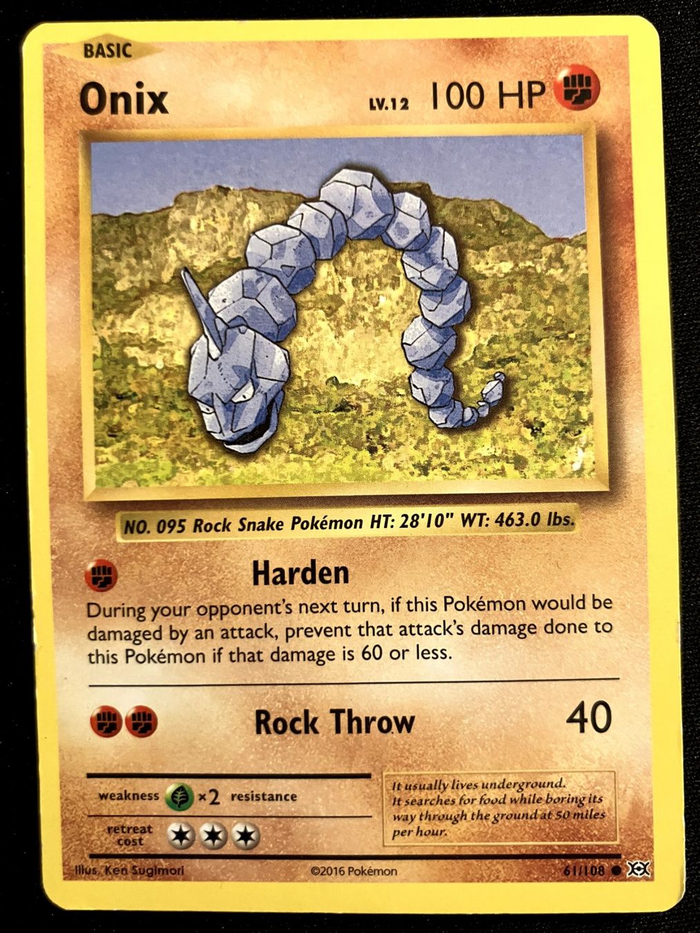 Pokémon Sammelbilder & Trading cards: Pokemon Onix - Evolutions 61/108 - English – Gebraucht aus Bern von Big_GS