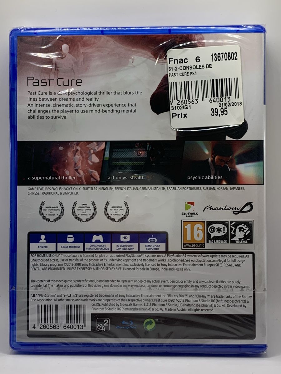 Sony Spiele: PS4 - Past Cure - neu OVP – Neu und originalverpackt aus Ostermundigen von RG-Collector 1