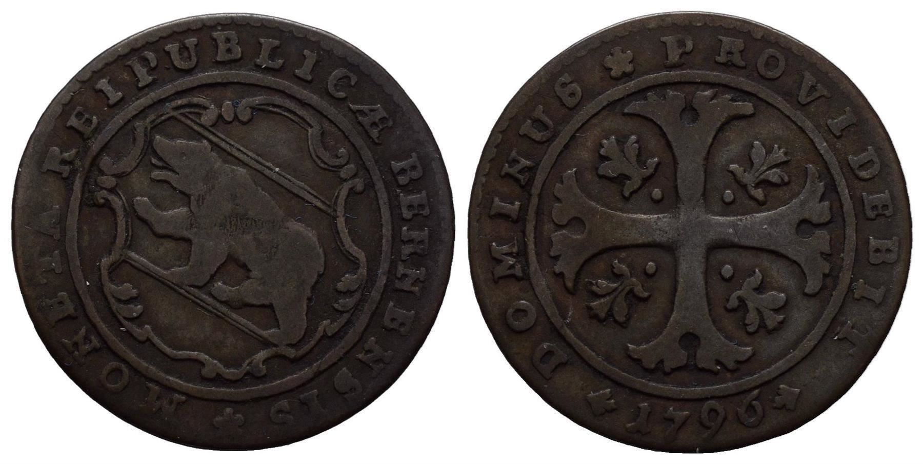 Toutes les monnaies: Bern Halbbatzen 1796 /3553 – D'occasion à Trimbach par Solothurn1