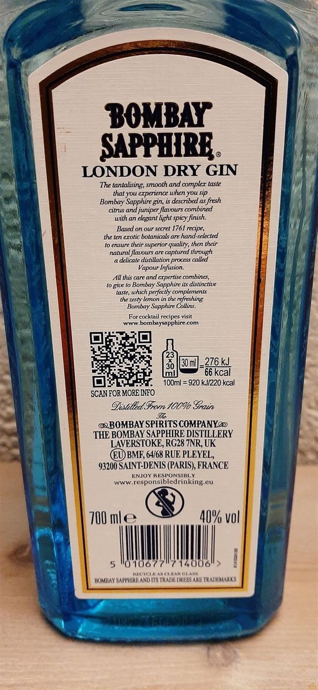 Bevande alcoliche: Bombay Sapphire Dry Gin – Nuovo e nell'imballaggio originale da Affoltern am Albis venduto da Andrezc 1