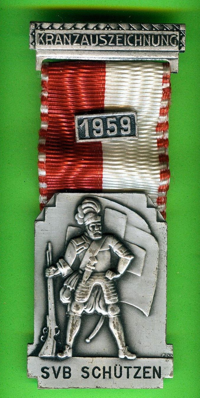 Medaillen: KRANZABZEICHEN  1959 – Gebraucht aus Winterthur von Sammleroase