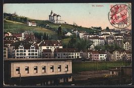 AK St. Gallen, Ortsansicht am Berg, 1903