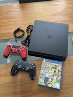 Playstation 4 Slim Konsole mit 2 Controllern und Spielen