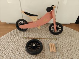 Kinderfeets Tiny Tot, rosa, 2-in-1 Laufrad (Dreirad)