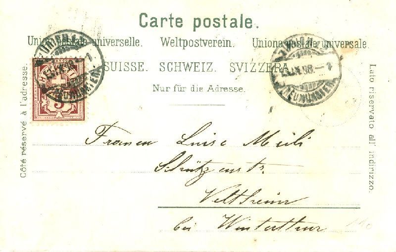 Cartoline postali: Zürich - Gruss aus ... Litho + 1898 – Usato da Emmenbrücke venduto da teestube 1