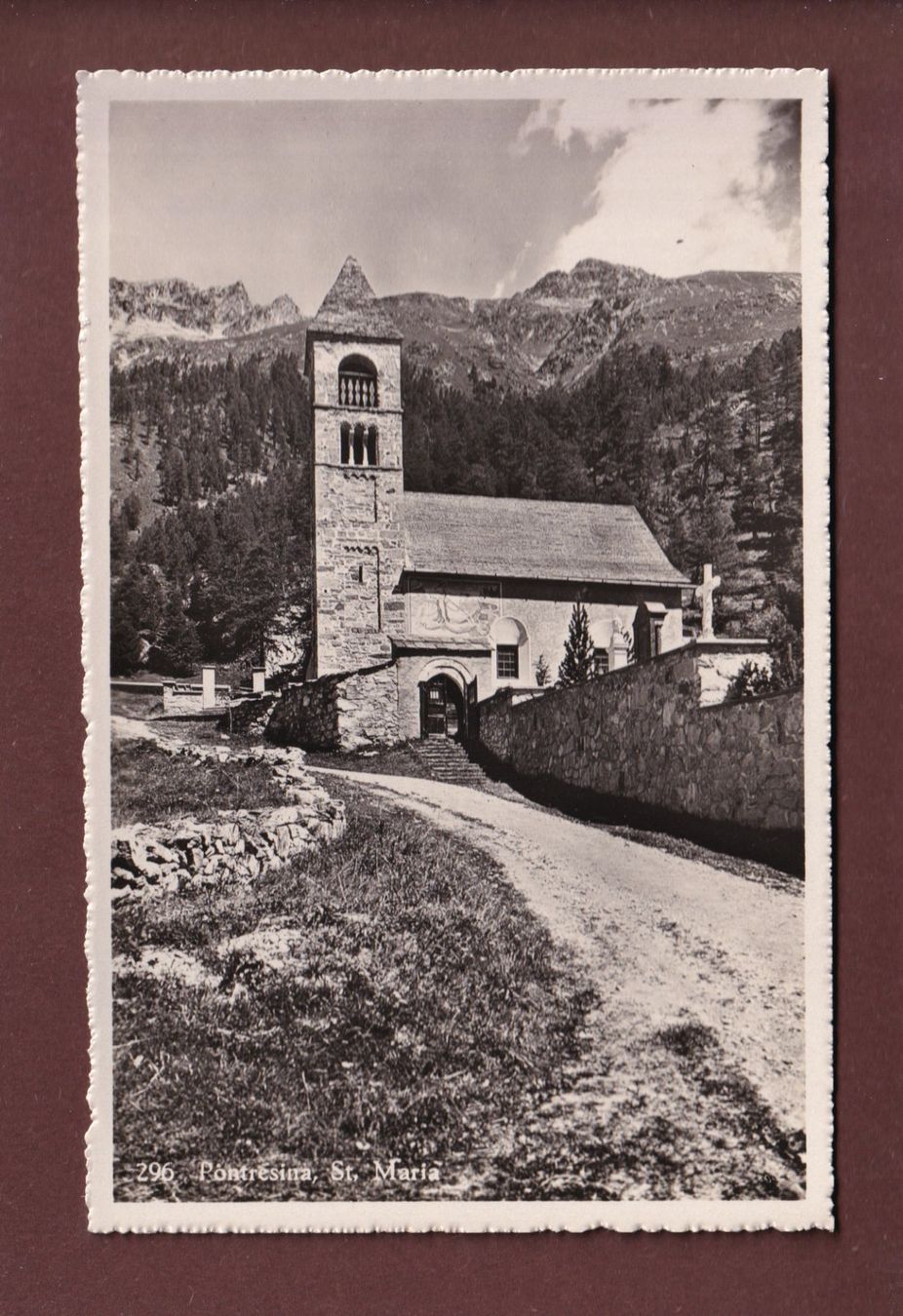 Cartoline postali: PONTRESINA - Sta Maria – Usato da Pully venduto da nicecards