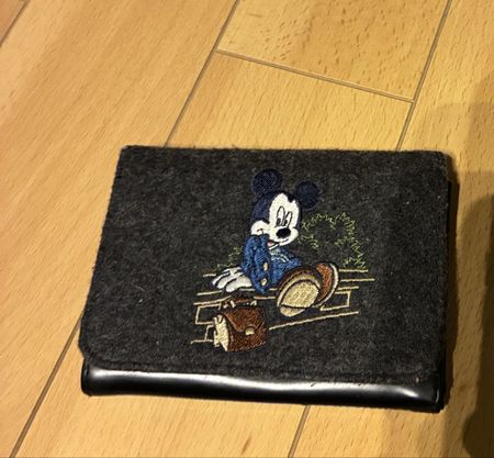 Portemonnaie Mickey Mouse Disney Filz Schwarz Damen Geldboer