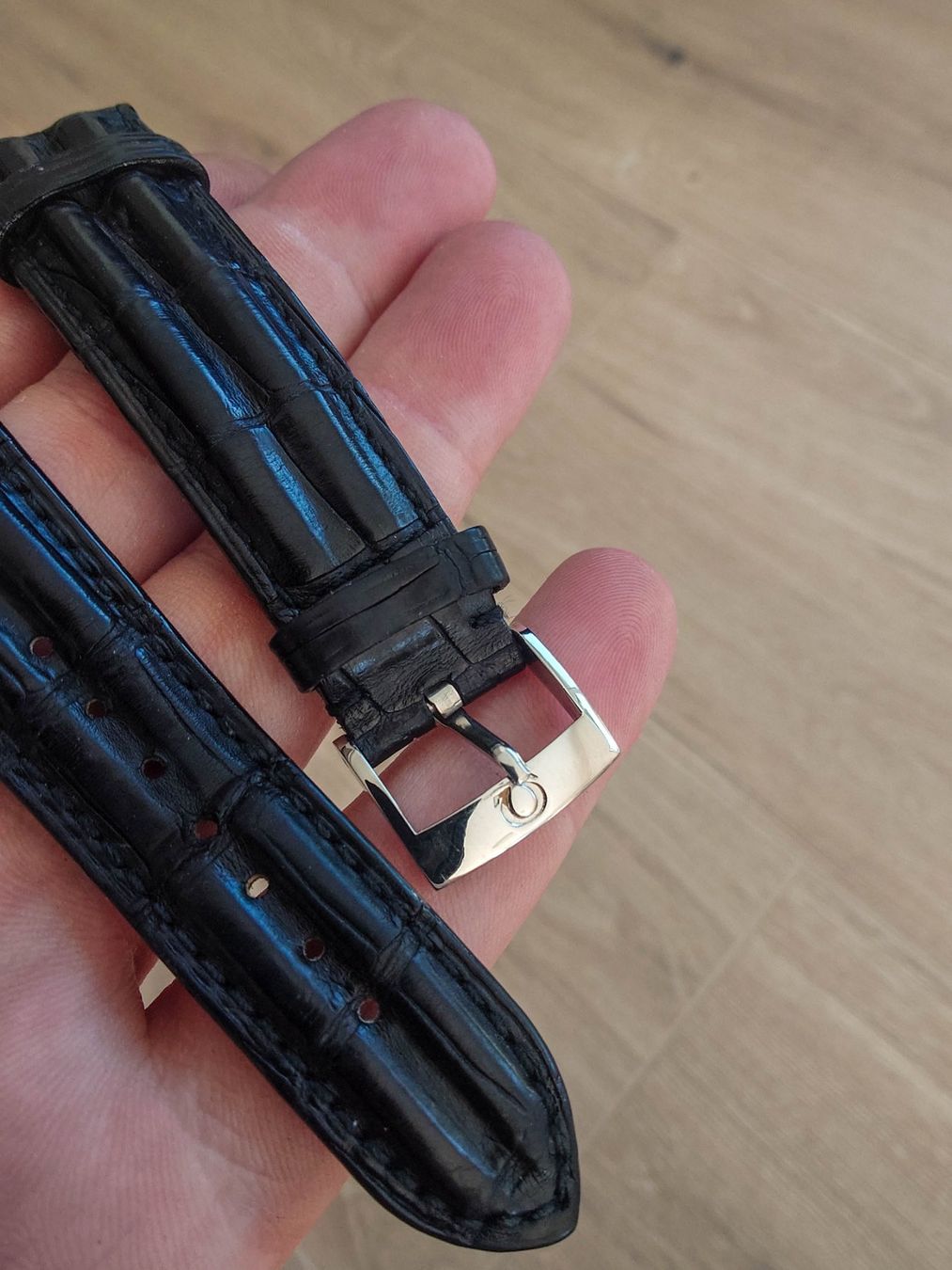 Bracciali & Braccialetti: Omega Speedmaster black leather strap 20/16mm – Usato da Epalinges venduto da bracelet123 1