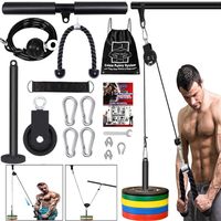 Kabelzug Fitnessgerät Zugtrainer Latzug mit 2,5m Stahlkabel