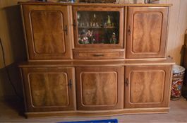 Schöner antiker Buffet-Schrank / Anrichte (Holz, zweiteilig)