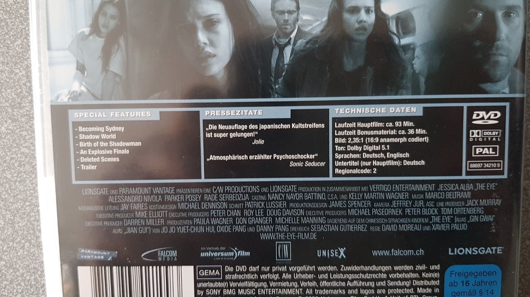 Tutti i DVDs: DVD The Eye / Jessica Alba – Usato da Oetwil am See venduto da fineli2 1