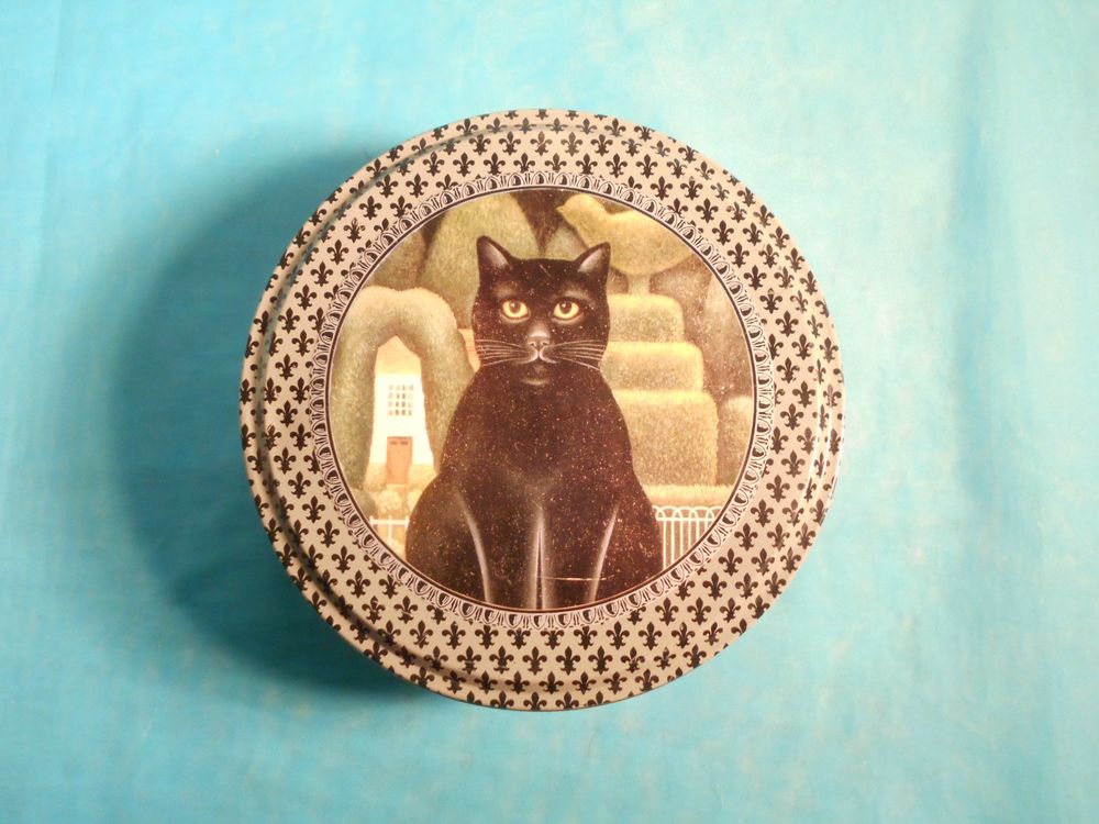 Handgeschnitzte Schwarze Katze Aus Harz - Steindekor Mit Riss-Design Für Zuhause