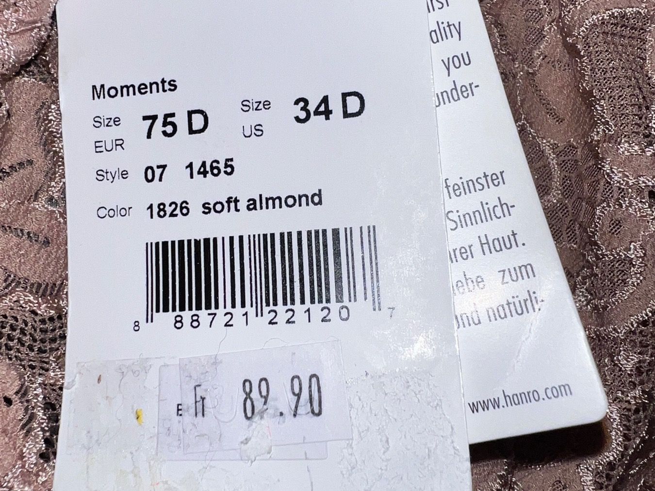 Hanro Altra biancheria intima: BH HANRO 75D neu – Nuovo (secondo la descrizione) da Dornach venduto da samuti 1
