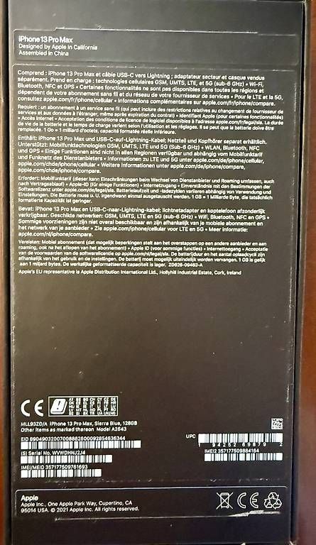 Telefoni cellulari / Smartphones: iPhone 13 Pro Max 128Gb – Usato da Pregassona venduto da MartinaGurtner 1