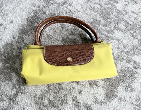 Longchamp Le Pliage Large travel bag in canary yellow