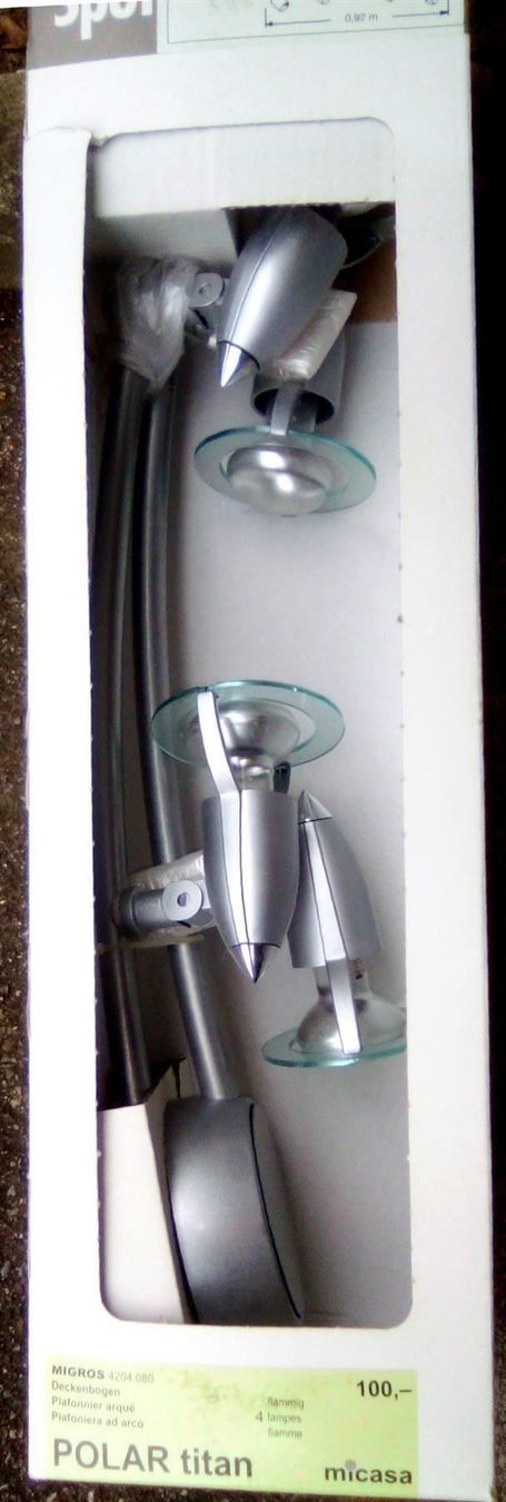 Lampade: Spotlampe - 220 Volt -- 4-Flammig - NEU – Nuovo e nell'imballaggio originale da Bern venduto da MacBit77_chbe