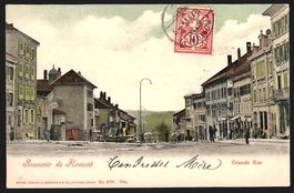 AK Romont, Grande Rue, 1905