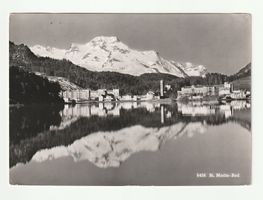 Ansichtskarte St. Moritz-Bad, Alpenmotiv, 1956